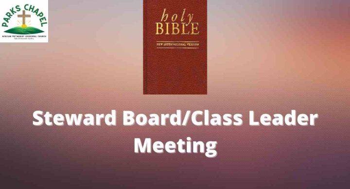 Steward Board/Class Leader Meeting